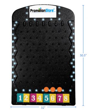 LARGE LIGHTED BLACK PLINKO BOARD - Drop A Puck